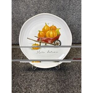 Pier 1~Autumn Bliss pUmpkins/Gourds~Salad/Lunch Plate~8.75"